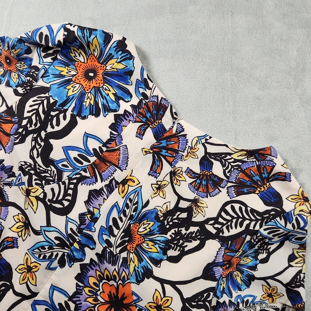 Betsey Johnson Dress Floral Shift Knee Length Cap Sleeve‎ Loose Flowy Size 8 - Picture 10 of 12